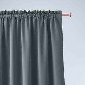 Aura Elegáns sötétszürke sötétítő függöny ráncolószalaggal 180 x 280 cm