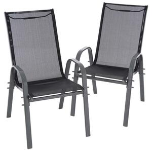 Kerti szék rakásolható GARTHEN SL2 2 db - fekete