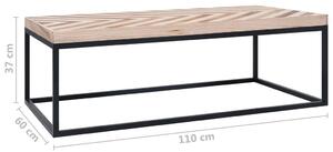 VidaXL tömör fa dohányzóasztal 110 x 60 x 37 cm