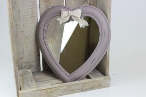 Pasztell színű szív alakú vintage tükör