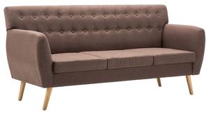 VidaXL 3 személyes barna kárpitos kanapé 172 x 70 x 82 cm
