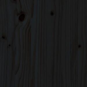 VidaXL fekete tömör fenyőfa kerti pad 110x38x45 cm