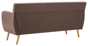 VidaXL 3 személyes barna kárpitos kanapé 172 x 70 x 82 cm