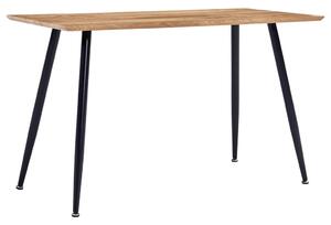 VidaXL tölgyszínű és fekete MDF étkezőasztal 120 x 60 x 74 cm