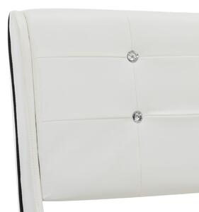 VidaXL fehér műbőr ágy memóriahabos matraccal 140 x 200 cm