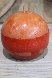 Narancssárga gömb alakú illatgyertya 9cm