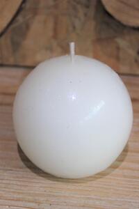 Fehér gömb alakú illatgyertya 9cm