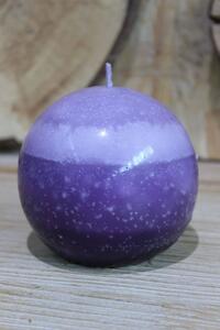 Lila gömb alakú illatgyertya 9cm