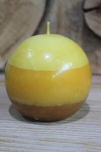 Sárga gömb alakú Citrus illatgyertya 9cm