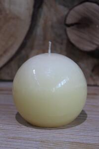 Sárga-krém gömb alakú illatgyertya 9cm