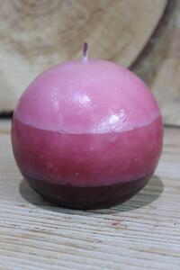Rózsaszín gömb alakú illatgyertya 9cm