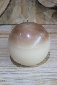 Barna-krém gömb alakú illatgyertya 9cm