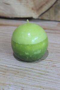 Zöld gömb alakú illatgyertya 7cm