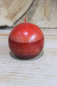 Piros gömb alakú illatgyertya 7cm