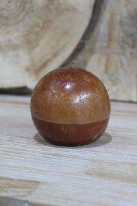 Barna gömb alakú fahéjas illatgyertya 7cm
