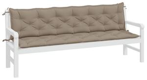 VidaXL 2 db tópszínű oxford szövet kerti padpárna 200 x 50 x 7 cm