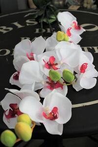 Fehér három szárú mű orchidea 90cm