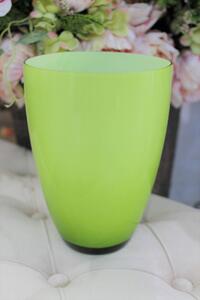 Zöld üveg váza orchideára 20cm