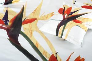 Glamonde luxus pamut szatén ágyneműhuzat Strelitzia cipzárral 140×220 cm