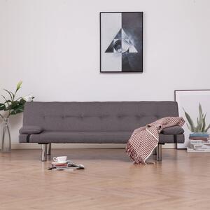 VidaXL 282192 Sofa Bed with Two Pillows Taupe Polyester
