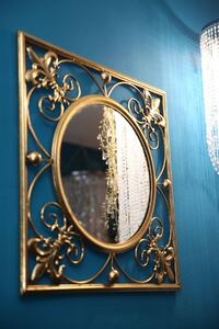 Arany szögletes luxus tükör 60cm