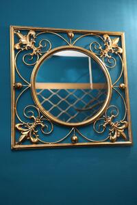 Arany szögletes luxus tükör 60cm