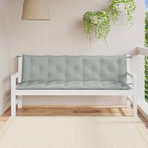 VidaXL 2 db melange világosszürke szövet kerti padpárna 180 x 50 x 7cm