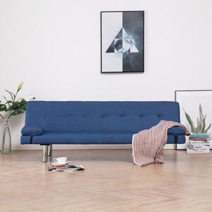VidaXL kék poliészter kanapéágy két párnával