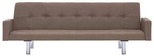 VidaXL 282220 Sofa Bed with Armrest Brown Polyester