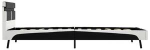 VidaXL fekete LED-es műbőr ágykeret 90 x 200 cm