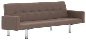 VidaXL 282220 Sofa Bed with Armrest Brown Polyester