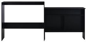 VidaXL fekete bárasztal 2 asztallappal 130 x 40 x 120 cm