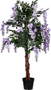 PLANTASIA® Mesterséges wisteria fa 120 cm kék-lila virágok