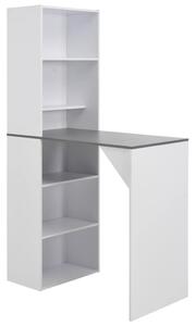 VidaXL fehér bárasztal szekrénnyel 115 x 59 x 200 cm