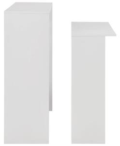 VidaXL fehér bárasztal 2 asztallappal 130 x 40 x 120 cm