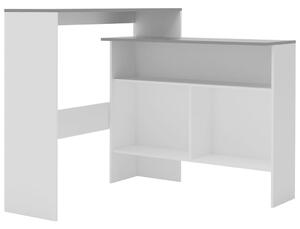 VidaXL fehér és szürke bárasztal 2 asztallappal 130 x 40 x 120 cm