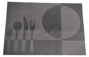 JAHU Tányéralátét FOOD 30 x 45 cm fekete
