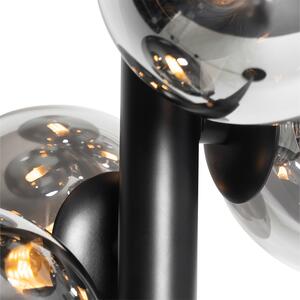 Fekete állólámpa füstüveggel 12 lámpás - Bianca