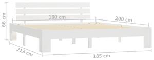 VidaXL fehér tömör fenyőfa ágykeret 180 x 200 cm