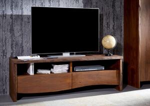WOODLAND TV asztal 151x50 cm, sötétbarna, akác