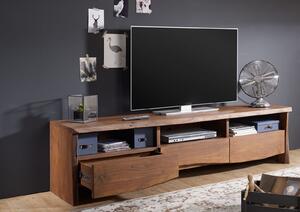 WOODLAND TV asztal 191x50 cm, sötétbarna, akác