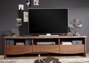 WOODLAND TV asztal 191x50 cm, sötétbarna, akác