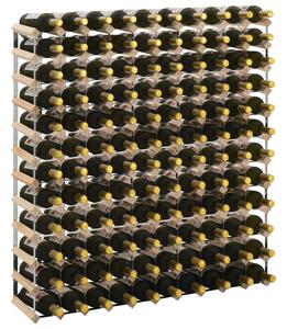 VidaXL tömör fenyőfa bortartó állvány 120 palackhoz