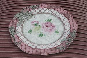 Romantic Rose desszertes porcelán tányér 21cm