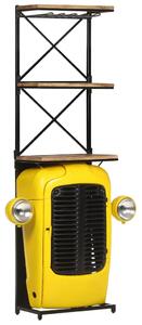 Sárga tömör mangófa traktor borszekrény 49 x 31 x 172 cm