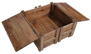 VidaXL tömör újrahasznosított fa dohányzóasztal 65 x 65 x 38 cm