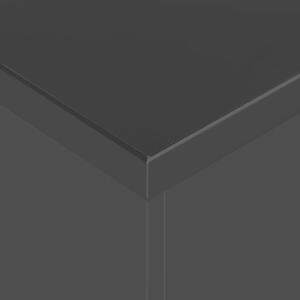 VidaXL magasfényű fekete kihúzható étkezőasztal 175 x 90 x 75 cm