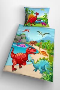 Glamonde gyermek ágyneműhuzat Dinosauria cipzárral 140×200 cm