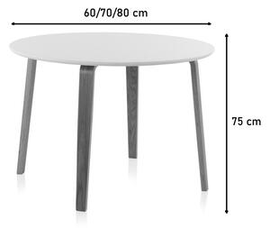 Sonoma kerek tömörfa asztal, átmérő 60 cm, borovifenyő