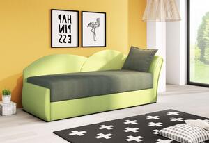 RICCARDO kinyitható kanapé, 200x80x75 cm, rose + sárga (rose 21/alova 41), jobbos